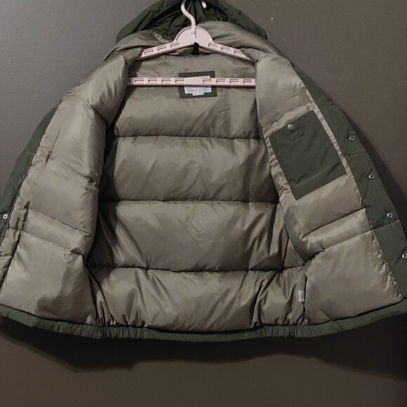 J. Crew Expedition Down Hooded Puffer Vest Green MEN'S LARGE - Picture 6 of 6